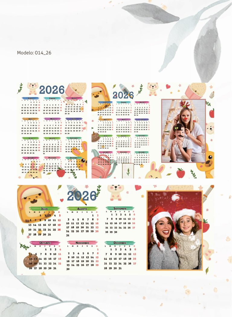 Calendarios Modelo 014