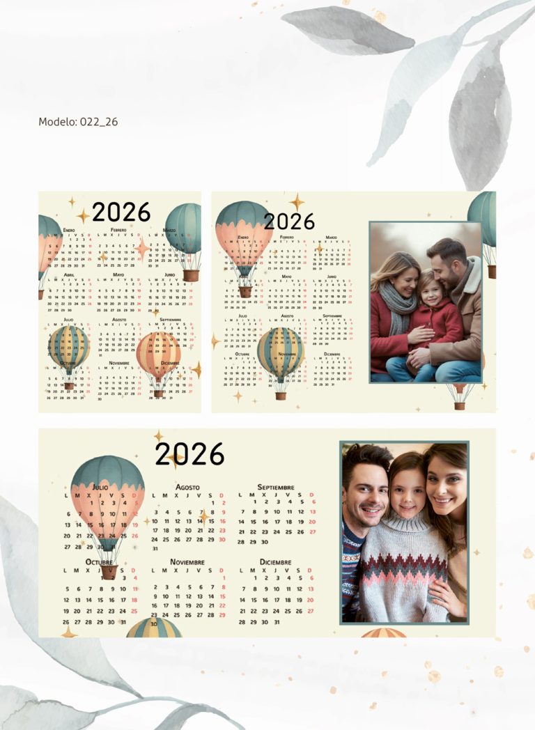 Calendarios Modelo 022