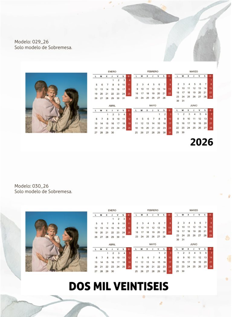 calendarios de piramide personalizados