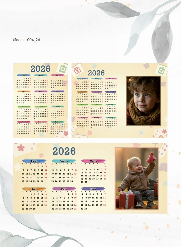 Calendarios Modelo 004